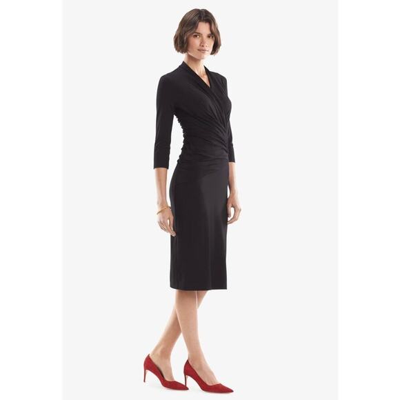 MM. LaFleur The Casey Dress Black Midi size Large - Picture 3 of 9
